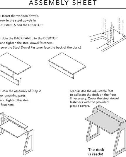 Computer Desk for Bedroom, Office & Small Spaces - Writing Desk Ideal for Students, Kids, Adults - Modern Design Compact Desk with Display Shelf - LeafyLoom