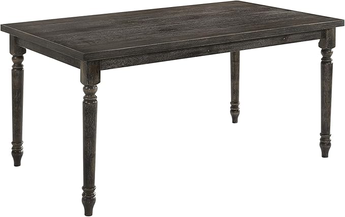 NicBex Dining Table Contemporary Kitchen Table Farmhouse Rustic Dining Table in Weathered Gray Rectangular Dining Table, Easy Assembly, Gray - LeafyLoom