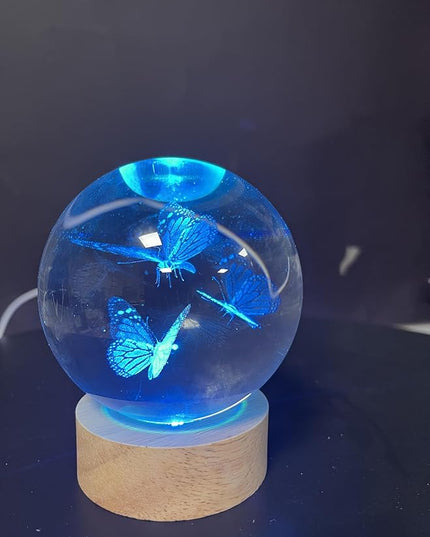 Butterfly Gifts for Women, Large 3D Butterfly Lamp, Crystal Butterfly Night Light 16 Color Changing with Remote Control for Bedroom Decor, 3 Butterflies Figurines - LeafyLoom