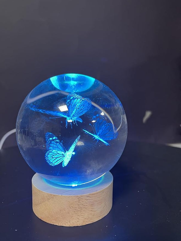 Butterfly Gifts for Women, Large 3D Butterfly Lamp, Crystal Butterfly Night Light 16 Color Changing with Remote Control for Bedroom Decor, 3 Butterflies Figurines - LeafyLoom