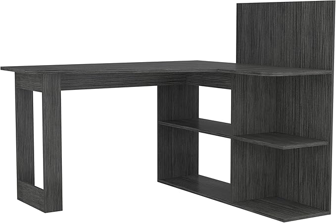 NicBex Kimberly-DW-00205-LWJ Home Office Desks, 51.7"x47.2"x43.3", Gray-1 - LeafyLoom
