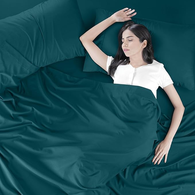 Utopia Bedding Full Bed Sheets Set - 4 Piece Bedding - Brushed Microfiber - Shrinkage and Fade Resistant - Easy Care (Full, Teal) - LeafyLoom