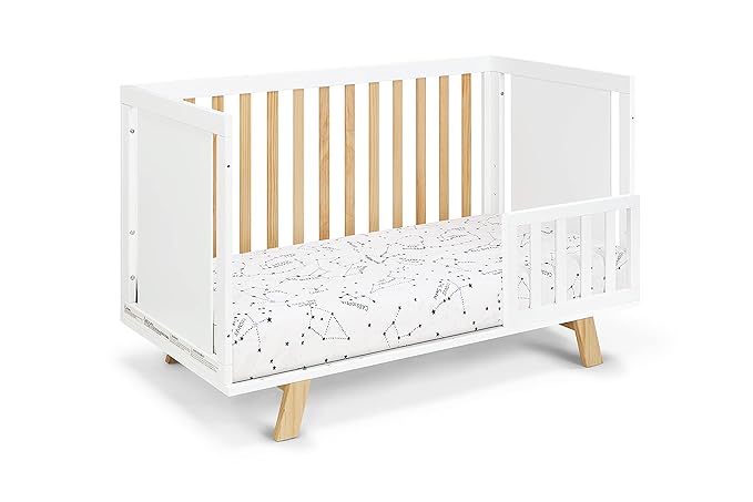 Suite Bebe Livia Convertible Crib in White & Natural - LeafyLoom
