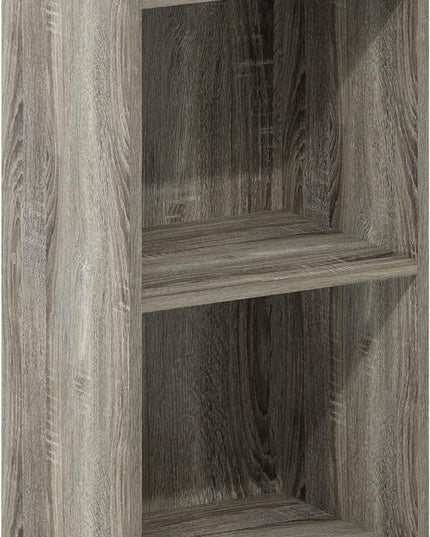 Furinno Luder Bookcase / Book / Storage, 2-Tier Cube, French Oak - LeafyLoom