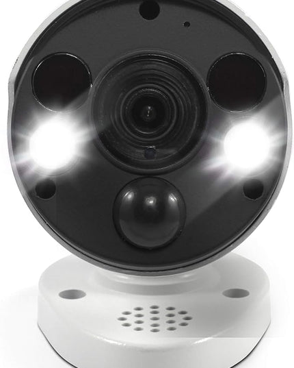 Swann Home Security Camera, POE Cat5e NVR 4K HD Video, Indoor or Outdoor Wired Surveillance CCTV, Color Night Vision, Heat Motion Detection, LED Lights, Metal Housing, Face Recognition, 2-Way Talk SwannUSA