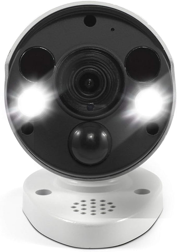 Swann Home Security Camera, POE Cat5e NVR 4K HD Video, Indoor or Outdoor Wired Surveillance CCTV, Color Night Vision, Heat Motion Detection, LED Lights, Metal Housing, Face Recognition, 2-Way Talk SwannUSA