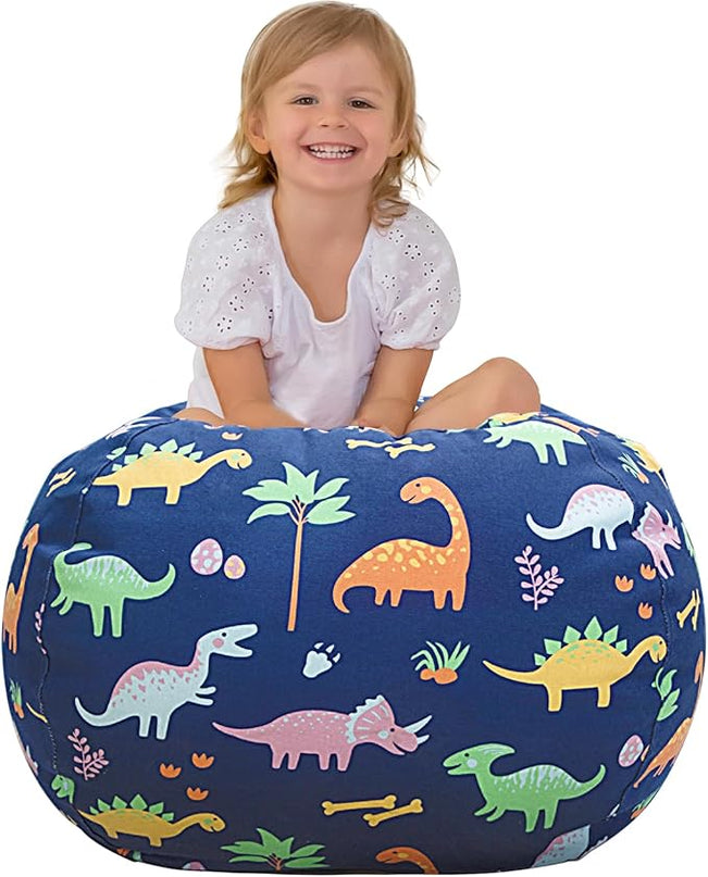Aubliss Stuffed Animal Bean Bag Storage Chair (Dinosaur, Large (38'')) - LeafyLoom