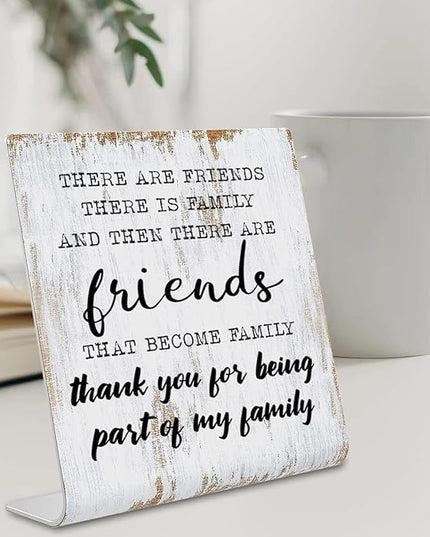 Friend Gifts for Women Men Friends Friendship Plaque Gift Office Gifts for Friends Sisters Coworkers Decorations On Shelf Table Desk for Living Room Bedroom Home Office dksg12 - LeafyLoom