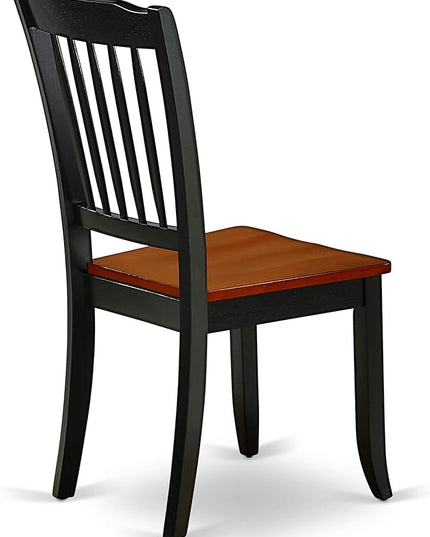 East West Furniture NDDA3-BCH-W Norden 3 Piece Modern Set Contains a Rectangle Wooden Table with Dropleaf and 2 Dining Room Chairs, 30x48 Inch - LeafyLoom