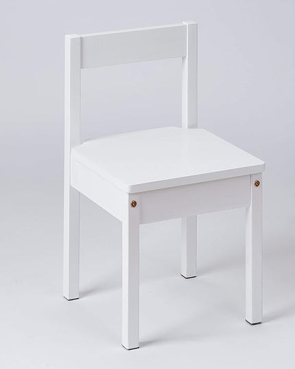 Amazon Basics Solid Wood Kids Activity Chair Set, 23.8-Inch Height - 2-Pack, White - LeafyLoom