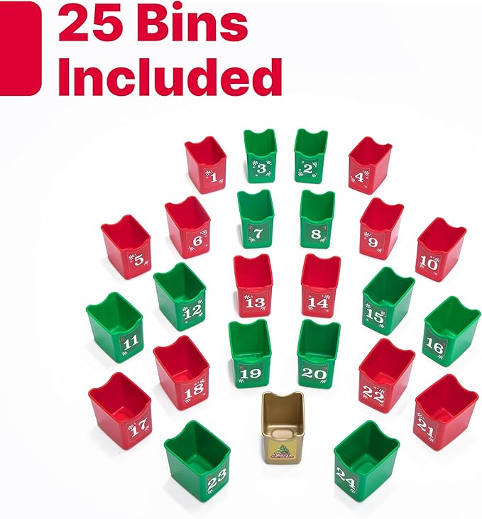 Step2 My First Advent Calendar, Kids Interactive Christmas Toy, 25 Large Refillable Bins, Hide Surprises for Holiday Excitement, for Toddlers 1+ Years Old - LeafyLoom