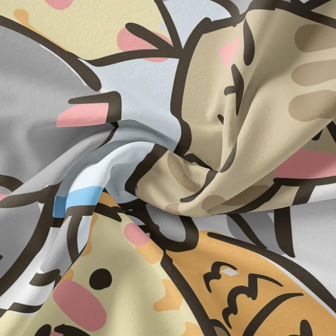 Kawaii Cat Comforter King Size,Cute Cat Comforter Set for Kids Teens Girls,3Pcs Bedding Set Printed Comforter with 2 Pillowcases,Down Alternative,Soft and Lightweight，King Size - LeafyLoom