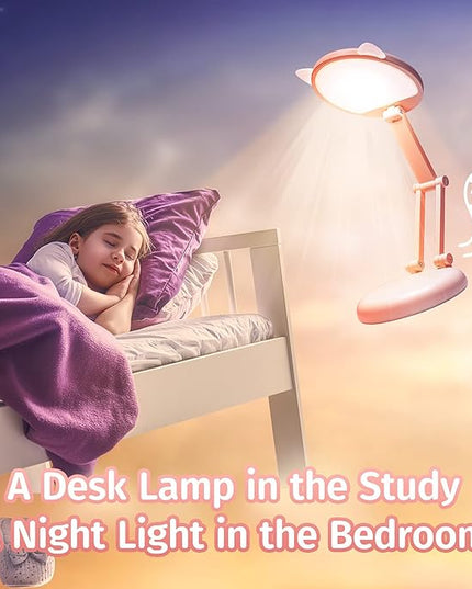 Cute Desk Lamp Foldable & Portable Lamp, Rechargeable+9 Brightness Pink Desk Lamp Kawaii Room Decor,Cute Lamp Kawaii Lamp Kawaii Desk Accessories,Pink Desk Lamp Cute Lamp Kawaii Room Decor Kawaii Lamp - LeafyLoom