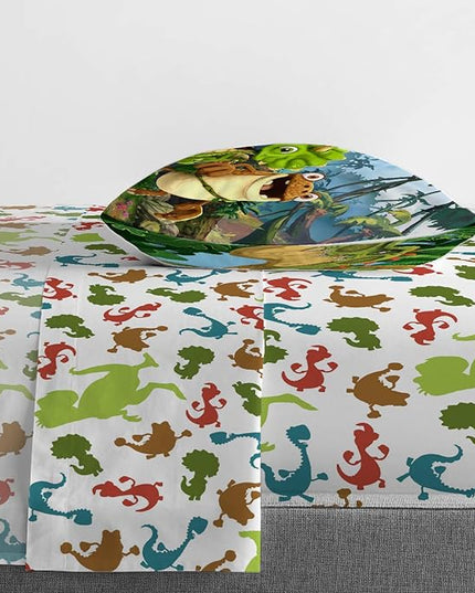 Jay Franco Gigantosaurus 4 Piece Toddler Bed Set – Bed Set includes Toddler Size Comforter & Sheet Set - Bedding Features Dinosaur Rocky, Bill, Tiny, & Mazu (Official Gigantosaurus Product) - LeafyLoom