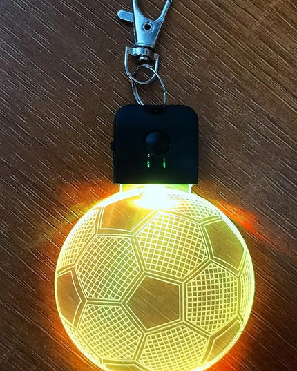 Kids Night Light Soccer 3D Illusion Lamp Soccer Gifts Light Best Gifts for Teen Boys Night Light for Kid Bedroom Room Football Decor with 7 Colors Changing Lights for Birthday, Halloween, Xmas Gift - LeafyLoom