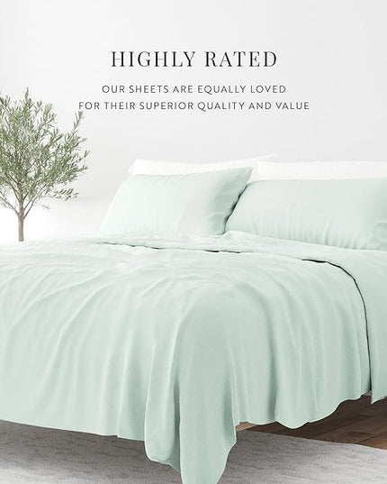 Linen Market Bed Sheets for Twin Size Bed (Mint) - Sleep Better Than Ever with These Soft and Cooling Twin Sheets - Deep Pocket Fits 16" Thick Beds - 3 Piece Twin Sheet Set - LeafyLoom