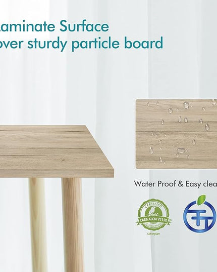Kaboon Universal Tabletop 55"x23.62" Solid One-Piece Melamine Table Top, Double Desk L-Desk DIY, Home and Office Countertop, Oak - LeafyLoom