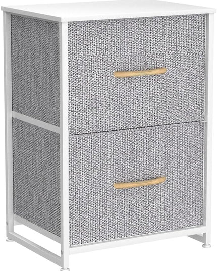 Nicehill Nightstand, Nightstand for Bedroom with Drawers, Small Dresser with Drawers, Bedside Table Bedside Furniture, Night Stand End Table with Storage Drawers for Bedroom, Light Grey - LeafyLoom