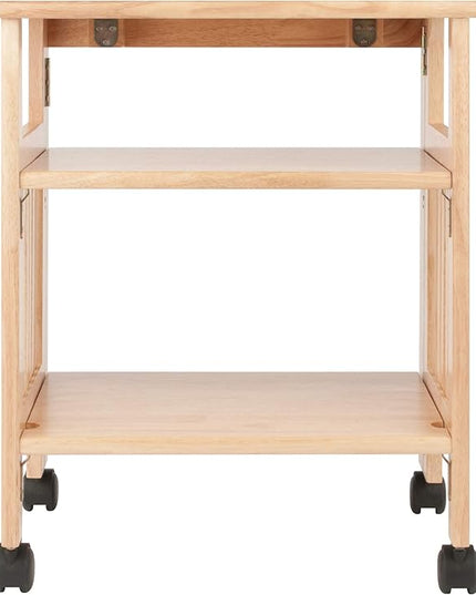 Winsome Mission 2-Shelf Wood Mobile Printer Stand, Brown (81628) - LeafyLoom