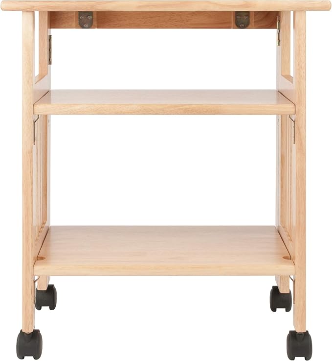 Winsome Mission 2-Shelf Wood Mobile Printer Stand, Brown (81628) - LeafyLoom
