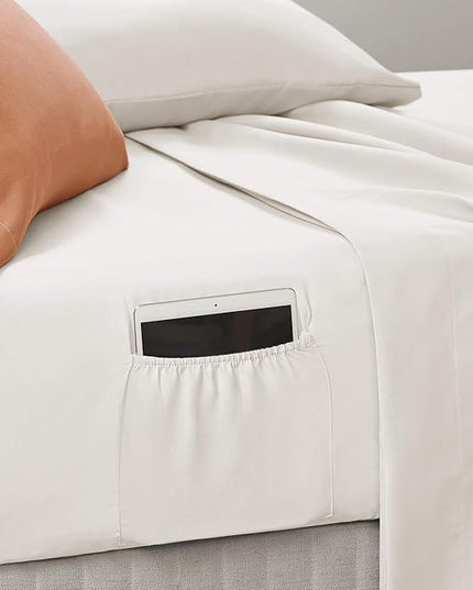 Comfort Spaces Bed in A Bag - Trendy Casual Design Cozy Comforter with Complete Sheet Set with Side Pocket, All Season Cover, Matching Shams, Full(80"x90"), Gloria, Damask Coral 9 Piece - LeafyLoom