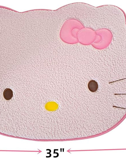 Area Rugs Kawaii Carpet Super Soft Area Rugs Cute Cartoon Kitten Face Pattern Bedroom Mats，Luxury Shaggy High Absorbent and Anti Slip - LeafyLoom