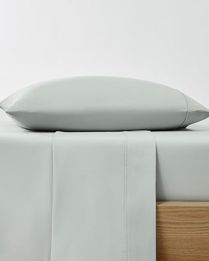 UGG 20931 Alahna Twin XL Bed Sheets and Pillowcases 3-Piece Set Sleep in Luxury Machine Washable Deep Pockets Wrinkle-Resistant Breathable Cozy Comfort Silky Cooling Sheets, Twin XL, Mineral - LeafyLoom