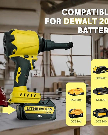 Cordless Dust Blower for Dewalt 20V Battery, Leaf Blower Brushless Handheld Inflator Cleaner Duster, for Cleaning,Inflating, Vacuum Compression - LeafyLoom