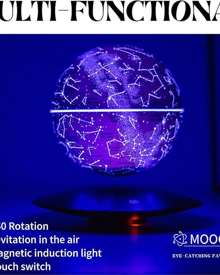Levitating Constellation Ball, Levitating Star Night Light Globe, Creative LED Starlight Ball Gifts for Birthday Kids Women Girls Boy Best Friend - LeafyLoom