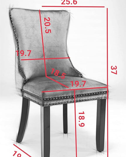 NicBex Haerin-SD-00115-LWJ Dining Chairs, 27.4"x20.4"x37.4", Gray - LeafyLoom