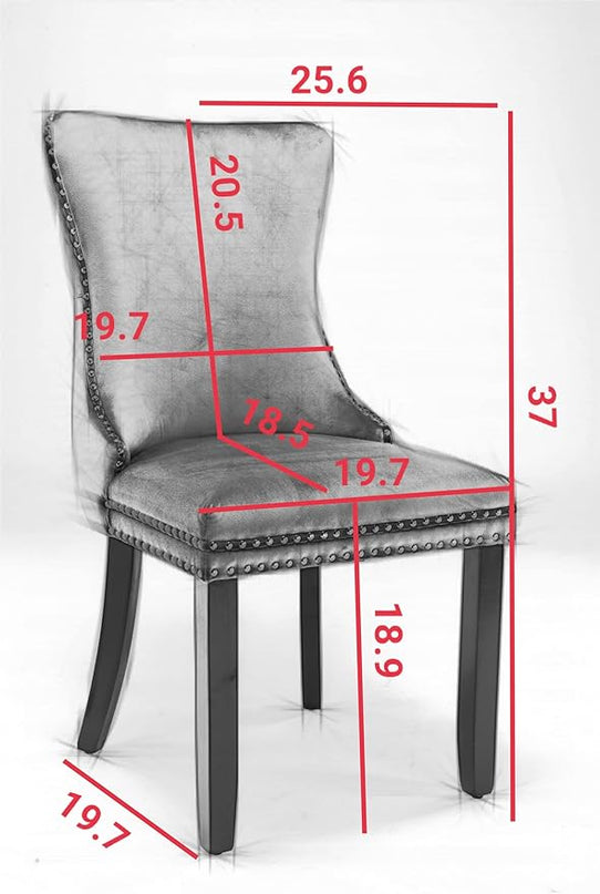 NicBex Haerin-SD-00115-LWJ Dining Chairs, 27.4"x20.4"x37.4", Gray - LeafyLoom