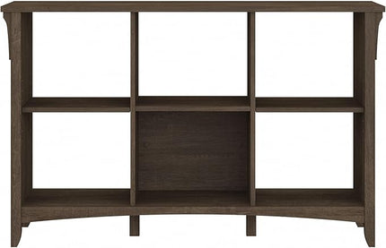 Bush Furniture BSH24462958 Salinas 6-Shelf 30-Inch H Cube Bookcase, Ash Brown - LeafyLoom