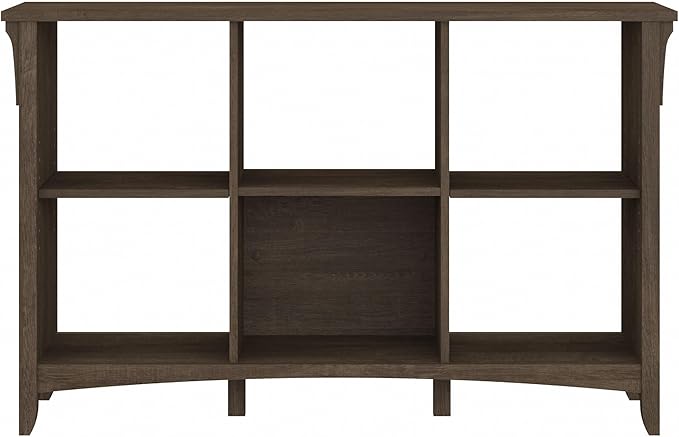 Bush Furniture BSH24462958 Salinas 6-Shelf 30-Inch H Cube Bookcase, Ash Brown - LeafyLoom