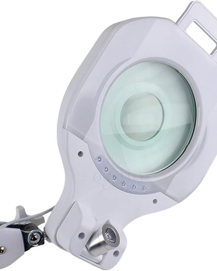 Quality Optics® 8D/5D 4 Function 90 LED Lighted, Swing Arm Workstation Magnifier w/UV Black Light & Stand - LeafyLoom