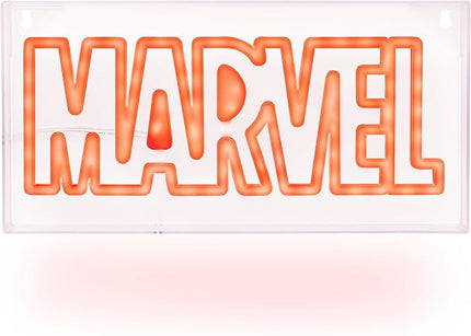 Paladone Marvel LED Neon Logo Light Sign - Wall Mountable or Free Standing - Offially Licensed Marvel Room Decor & Gift - LeafyLoom