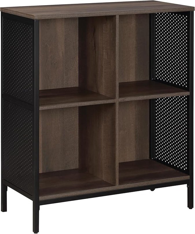 OSP Home Furnishings Ace Contemporary Modern Storage Cube Bookcase, 4 Cubes, Ozark Ash Finish - LeafyLoom