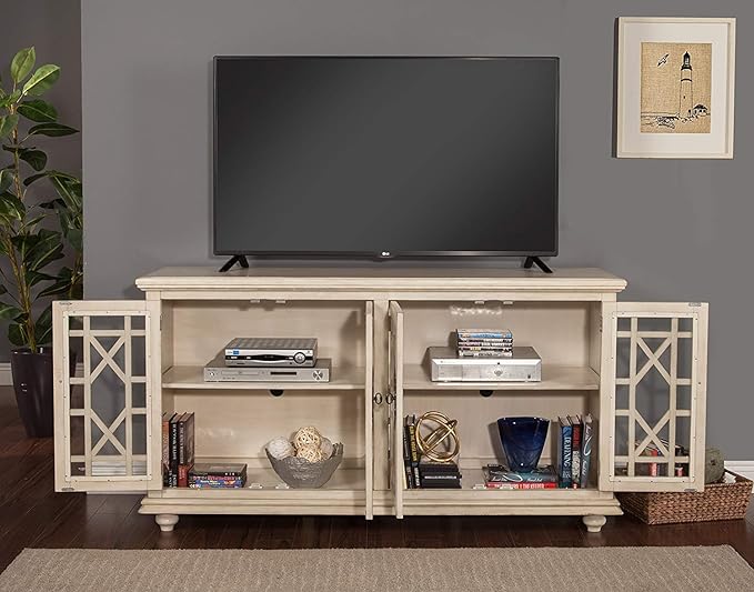 Martin Svensson Home Orsey 63" TV Stand, Antique White - LeafyLoom