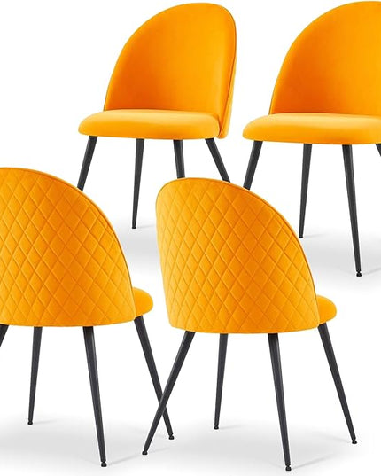 NicBex Haerin-SD-00329-LWJ Dining Chairs, 21.3"x20.5"x33.1", Orange - LeafyLoom