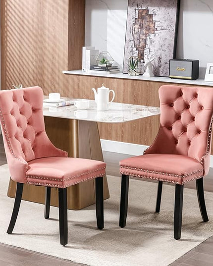 NicBex Haerin-SD-00100-LWJ Dining Chairs, 25.5"x19.7"x37.4", Pink - LeafyLoom
