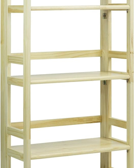 Casual Home 3-Shelf Folding Student Bookcase (20.75" Wide)-Natural - LeafyLoom