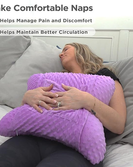 Zomaple Hysterectomy Pillow- Super Comfy Shock Absorbing Hysterectomy Recovery Pillow with 2 Pockets and Gel Pack- Tummy Pillow with Hands Placement Pouch - LeafyLoom