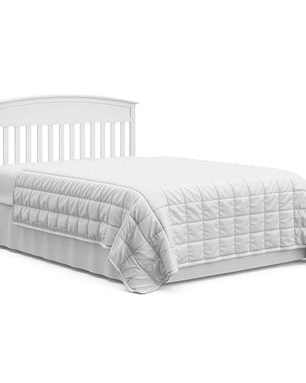 Graco Benton 4-in-1 Convertible Crib and Changer (White) – Crib and Changing Table Combo, Includes Water-Resistant Changing Pad, 3 Drawers, Converts to Toddler Bed, Daybed and Full-Size Bed - LeafyLoom