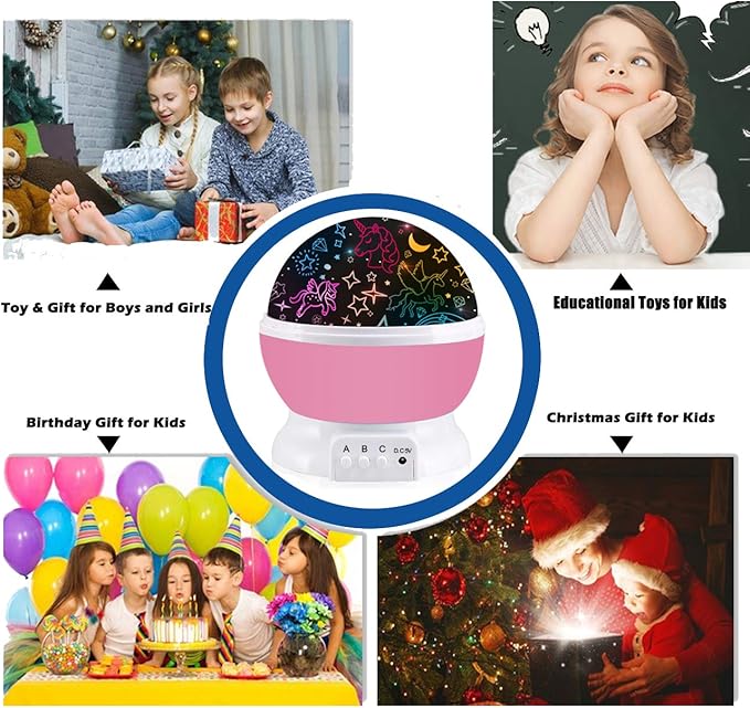 Unicorns Toys for 2-12 Year Old Girls,Star Projection 2 in 1 Girls Toys Age 3-9,Room Decor Kawaii Toddler Toys for Kids Age 4-8,Birthday Easter Christams Gifts Xmax Stocking Stuffers for Children - LeafyLoom