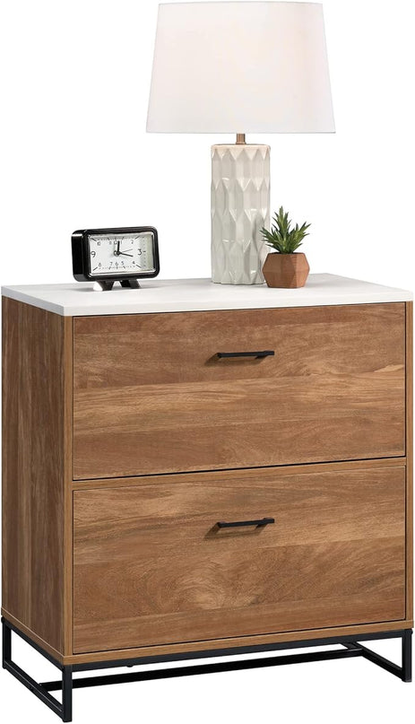 Sauder Tremont Row Lateral File, L: 15.71" x W: 27.95" x H: 29.53", Sindoori Mango - LeafyLoom