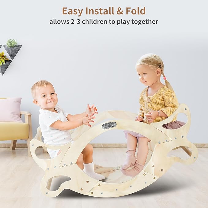 Wooden 2 in-1 Kids Table and Chair Set, Kids Activity Table for Drawing Read Playing, Toddler Learning Play Table Toys for Home, Nursery, Playroom, Gift for Boy & Girl (Natural) - LeafyLoom