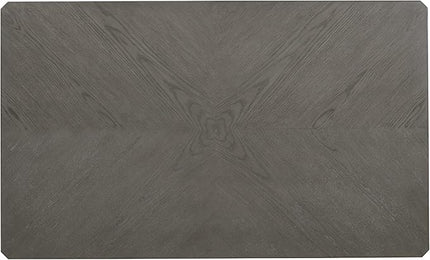 6-Piece Wood Rectangular Dining Table Set with 4 Full Back Padded Chairs & Bench, Tapered Legs, for Kitchen Living Room, Farmhouse Style, Dark Gray, 60" L x 36" W x 30.3" H - LeafyLoom