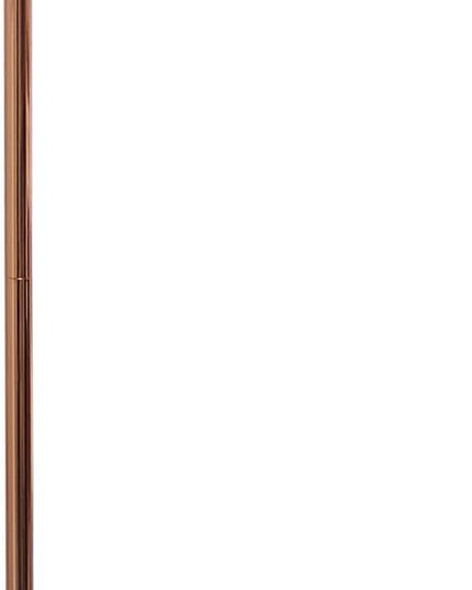Simple Designs LF1036-RGD Antique Style Industrial Iron Lantern Floor Lamp with Glass Shade, Rose Gold - LeafyLoom