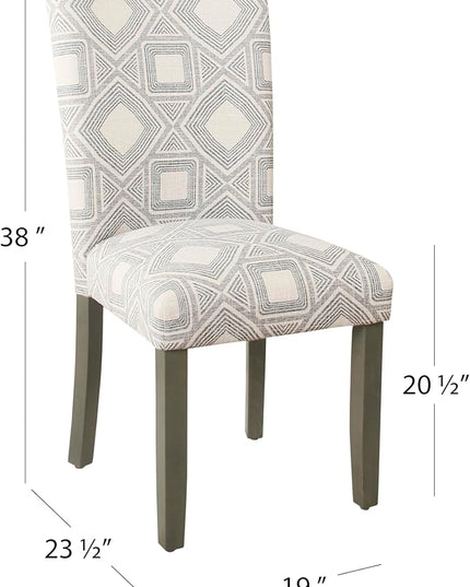 HomePop Classic Parsons Dining Chairs, Pack of 2, Charcoal - LeafyLoom