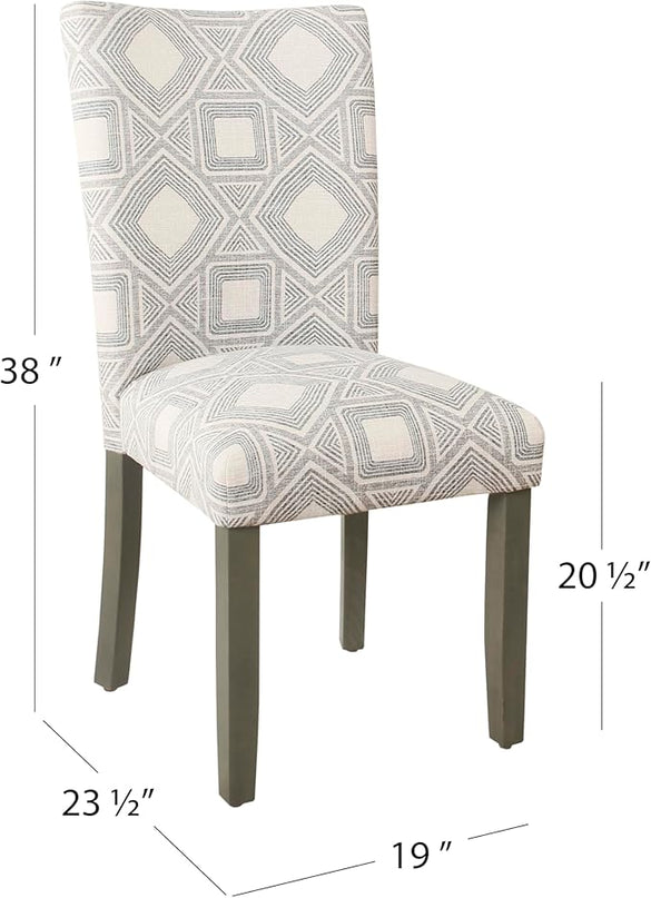 HomePop Classic Parsons Dining Chairs, Pack of 2, Charcoal - LeafyLoom