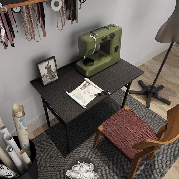 Computer Desk,55" Modern Simple Style Folding Tables,Home Office Writing Desk, Space Saving Foldable Table, No Install Needed - LeafyLoom